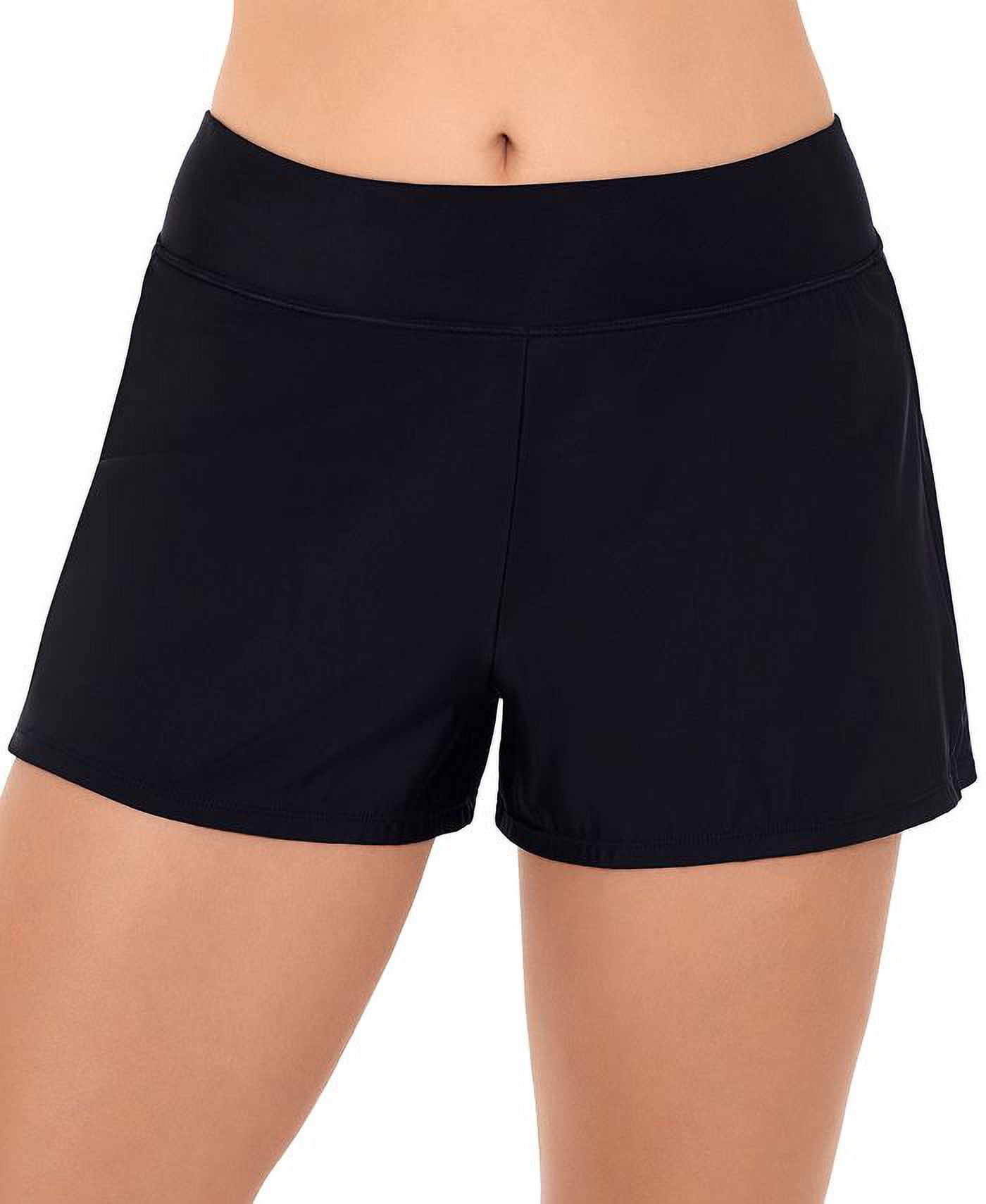 Swim Solutions Women's Pull On Swim Shorts Swimsuit Black Size 14