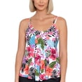 thumbnail image 1 of Swim Solutions Womens Floral Bust Support Tankini Swim Top, 1 of 3