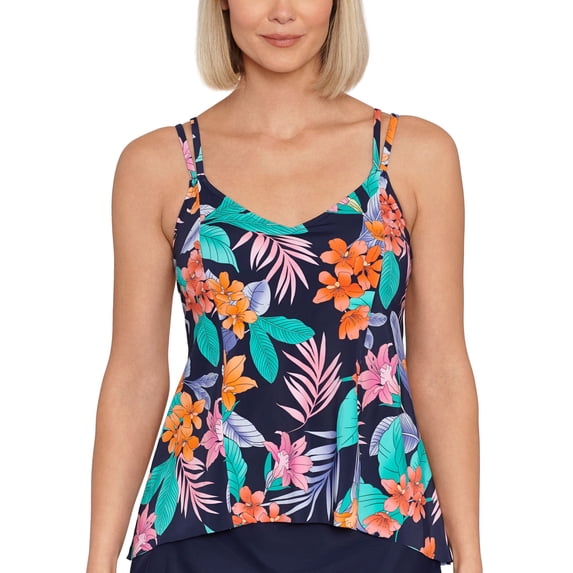 Women's Princess-Seam Tankini Top Havana Nights 10