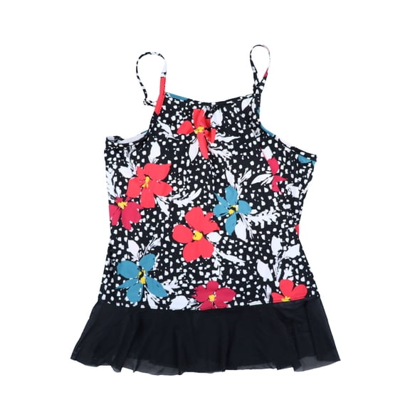 Swim Solutions Womens Floral Bust Support Tankini Swimsuit