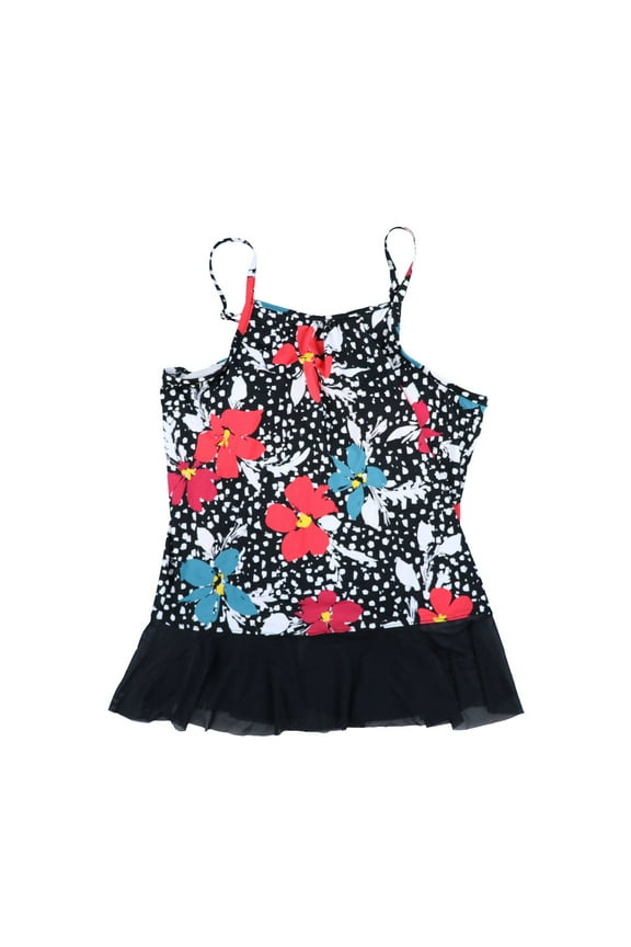 Womens Floral Bust Support Tankini Swimsuit