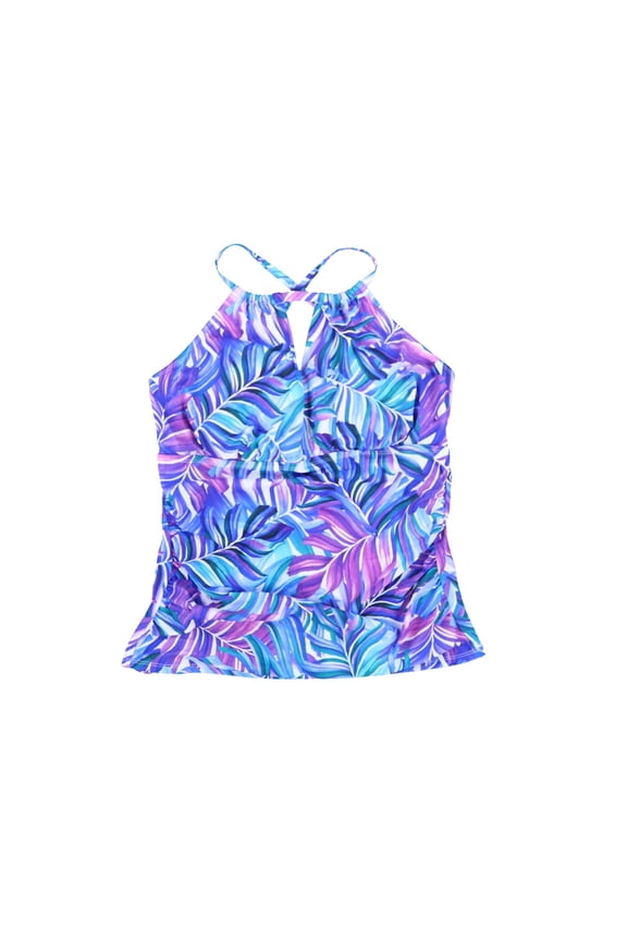 Women's Tankini Top High-Neck Dancing Palm 16
