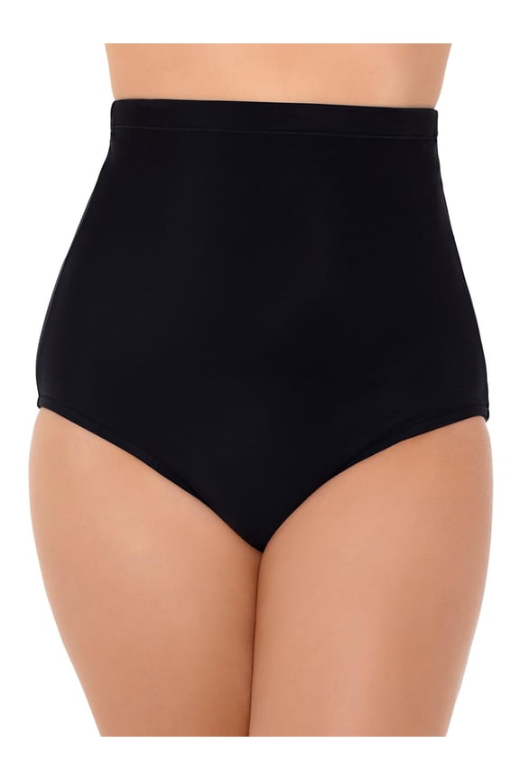 Womens Solid Nylon Swim Bottom Separates