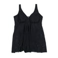 thumbnail image 1 of Swim Solutions Women's Tummy-Control Swim Dress Black 10 New, 1 of 2
