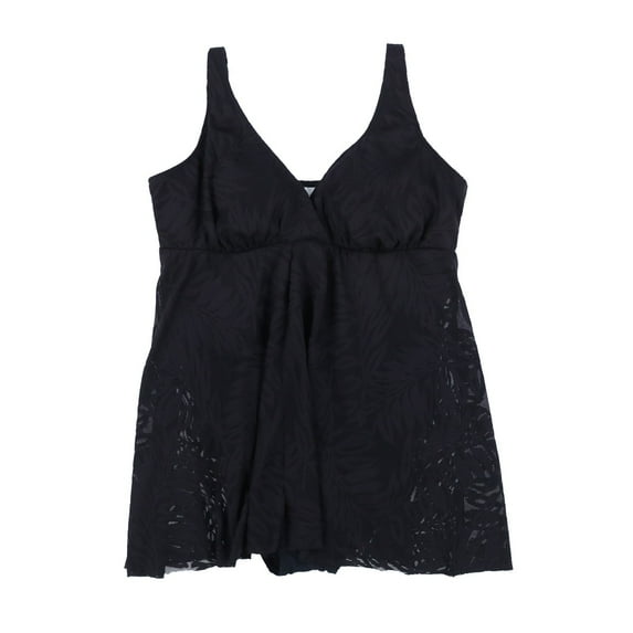 Swim Solutions Women's Tummy-Control Swim Dress Black 10 New