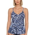 thumbnail image 1 of Swim Solutions Womens Underwire Printed Tankini Swim Top, 1 of 3