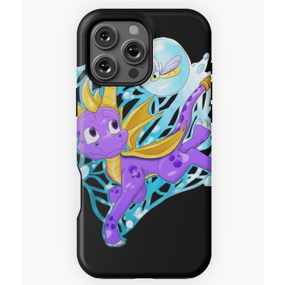 Swim Spyro Underwater Gaming Scene Phone Case for iPhone 16 15 14 13 12 11 Pro Max