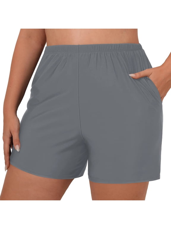 Swim Suit Bottoms for Women Beach Pool Sport Swim Boyshorts Slimming Swim Boy Shorts Ladies Swim Shorts High Waisted Swim Shorts Women Pool Shorts for Women Plus Size Swim Shorts