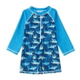 thumbnail image 1 of Swim Suits for Boys Long Sleeve Rash Guard Print Pool Sun Summer Beachwear, 1 of 7