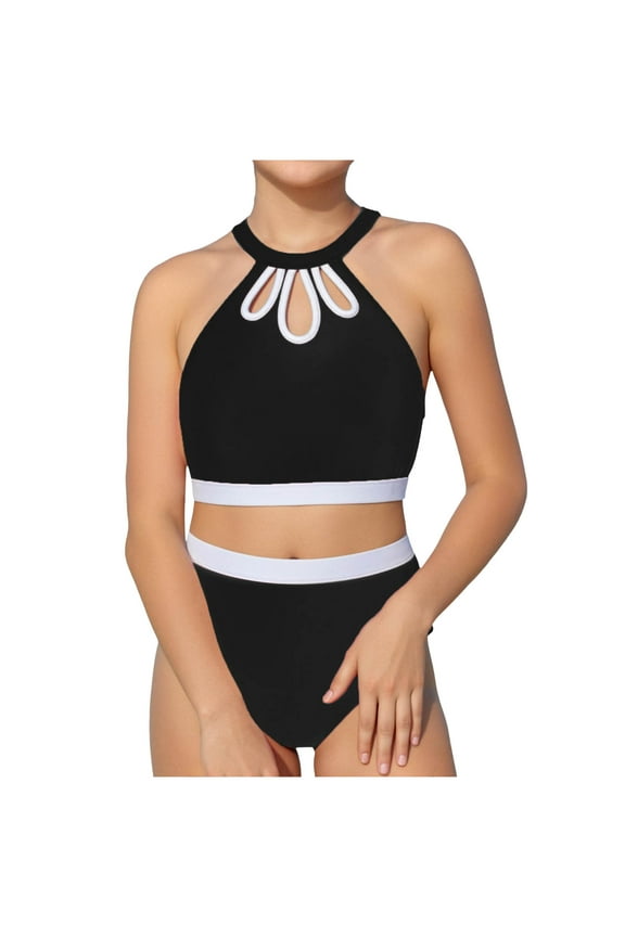 Swim Suits for Girls 7-8 Girls Swimsuits Two Piece Bikini Set Ruffle Bathing Suit with Adjustable Strap Quick Dry Beach Girls' Swimwear 5-16Y
