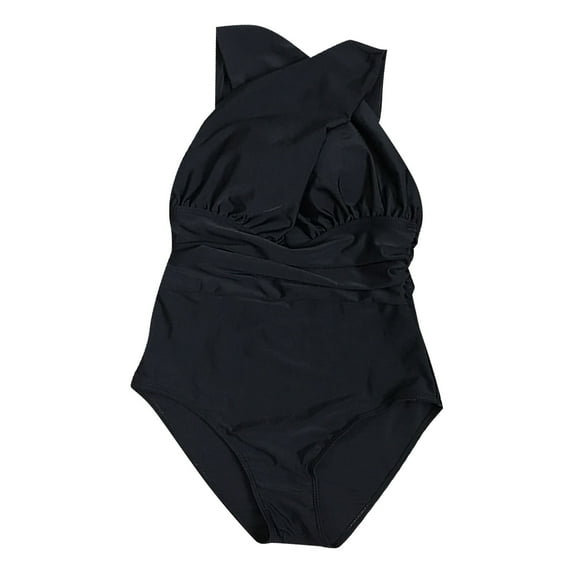 Swim Suits for Women 2024 One Piece Summer Print Split Fashion Beachwear Bikini Seaside Trendy Lightweight Delicate Black Swimwear Sizes M