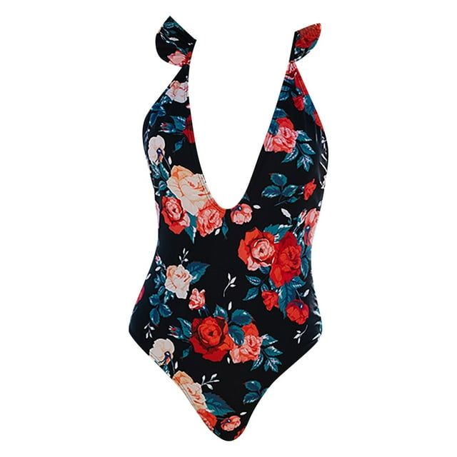 Swim Suits for Women 2024 Summer Retro Printed Fashion Beach Bikini ...