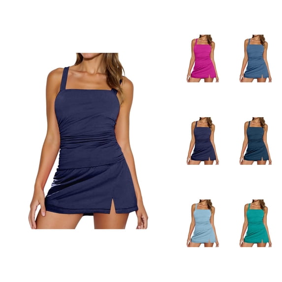 Swim Suits for Women 2026 High Waisted Bikini Ribbed Two Piece Swimsuit Tummy Control Bathing Suit Trendy Swimwear Beach Vacation