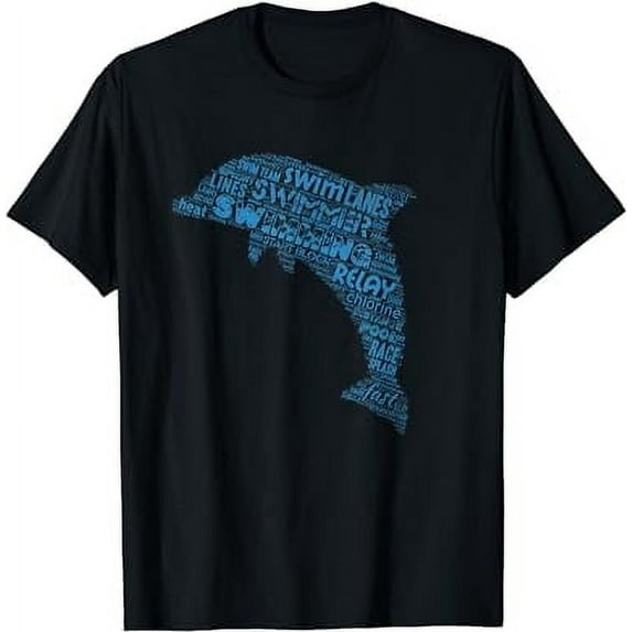 Swim Swimmer T shirt Funny Swimming Practice Dolphin Tee