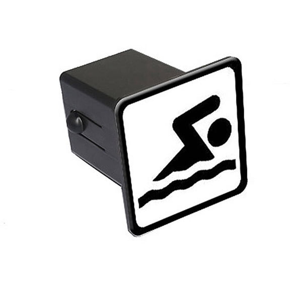 Swim Swimming Sign Symbol 2" Tow Trailer Hitch Cover Plug Insert