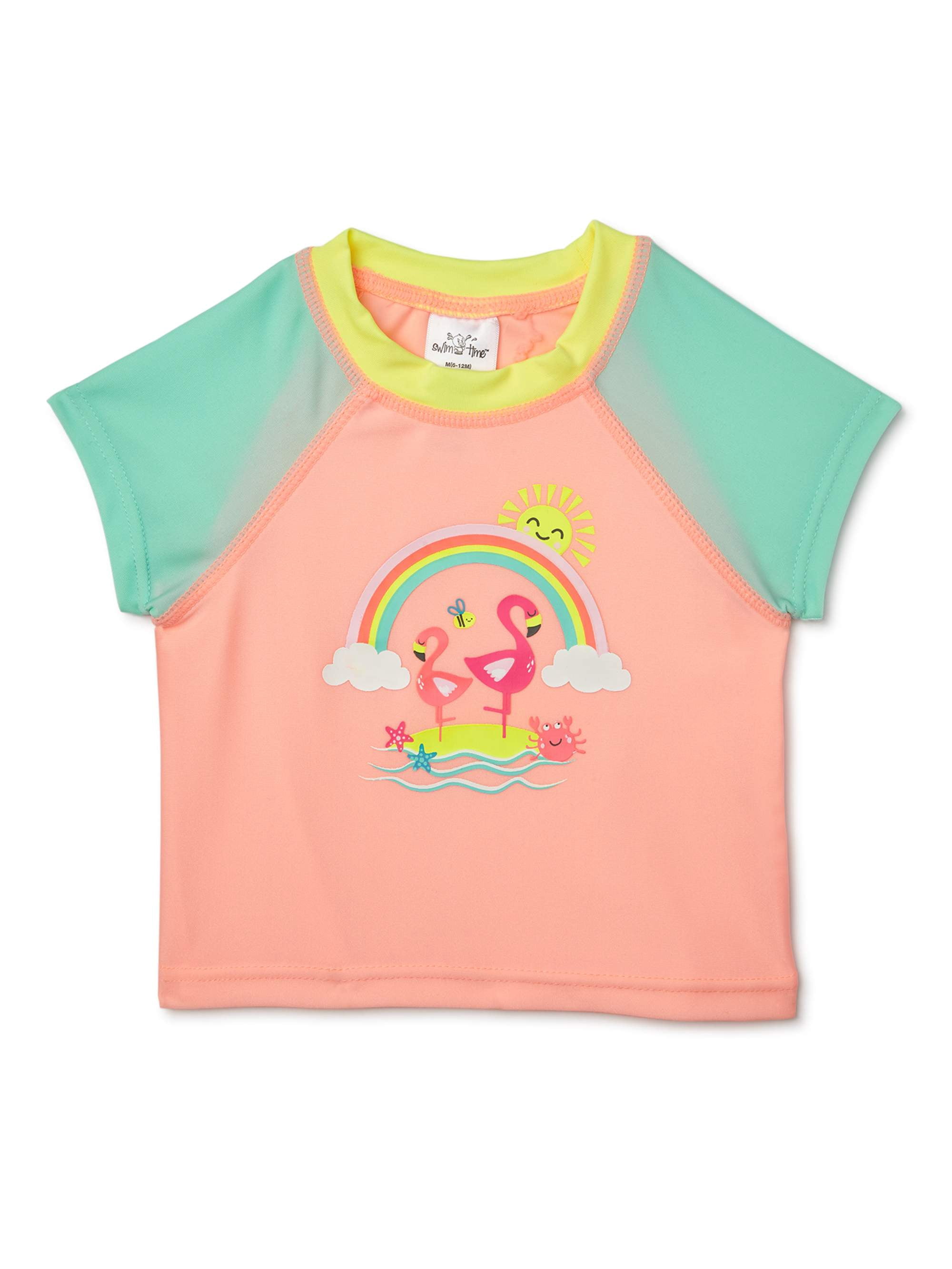 Swim Time Baby Girls Swim Rash Guard, UPF 50+ - Walmart.com
