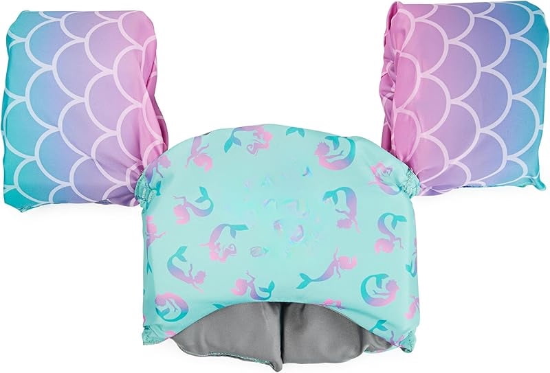 Swim Trainer, US Coast Guard Approved Life Vest Kids Swim Vest, Arm Floaties & Life Jackets for Kids 33-55 lbs, Mermaid
