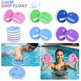 thumbnail image 1 of Swim Training Equipment, Eva Foam Non Inflatable Pool Floats, Swim Stabilizers for Beginner Swimmer, Hand Holds Water Buoyancy Swim Assist, Two Tone Purple and White 1Pc Swim Ring, 1 of 9