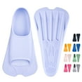 thumbnail image 1 of Swim Training Fins Soft Silicone Lap Swimming Short Floating Flippers with Mesh Bag for Kids Adult Men Women, 1 of 7