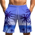 thumbnail image 1 of Swim Trunk For Mens Coconut Tree Sunset Gradient Quick Dry Swim Shorts Mens Swimsuit Board Shorts With Pockets Blue M, 1 of 4