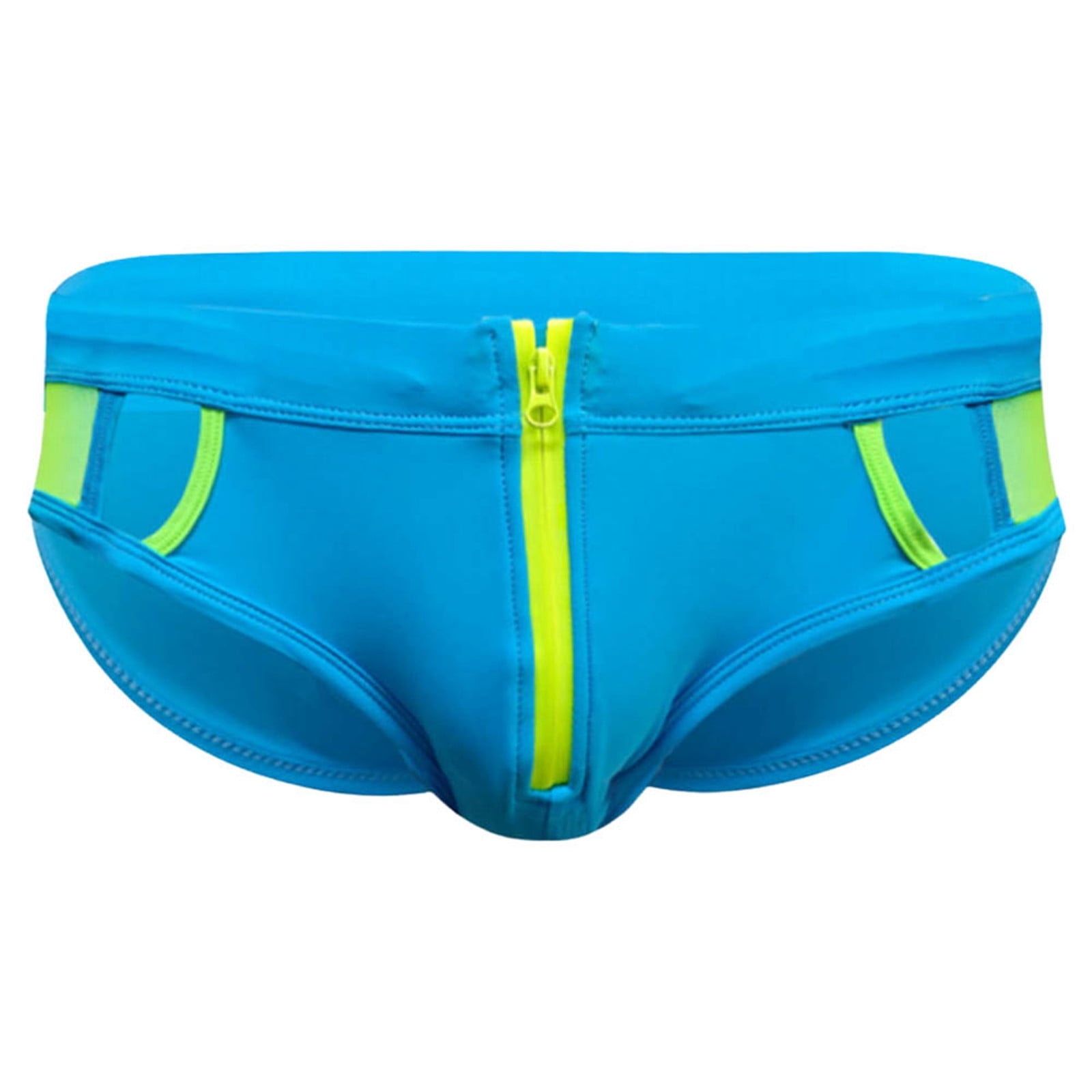 Swim Trunk for Men New Cut Out Fashion Sexy Mesh Cut Out Front Zipper Briefs Swimsuit Walmart
