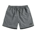 thumbnail image 1 of Swim Trunks Men 7 Inch Quick Dry Elastic Waist Comfortable Anti-Chafe Swimming Shorts Solid Lightweight Bathing Suit Beach Board Shorts,Grey,XXXXXL, 1 of 4