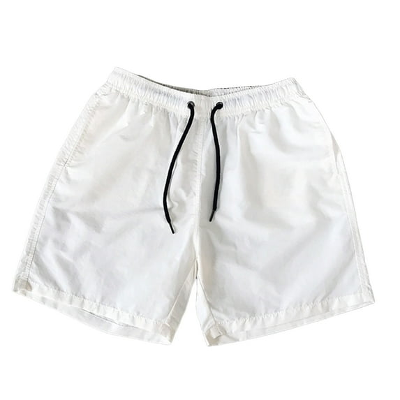 Swim Trunks Men Casual Candy Colored Quarter Sports Loose Quick Drying Thin Beach Walkshorts Cargo Bermuda White Short Pants Sizes 4XL