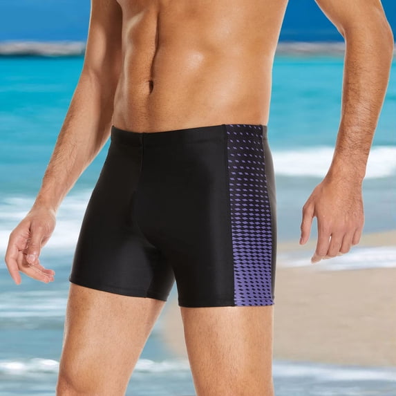 Swim Trunks Men Competitive Swim Racing Team Swimsuit Breathable Elastic Waist Swimming Shorts Upf 50+ Black XXXXL