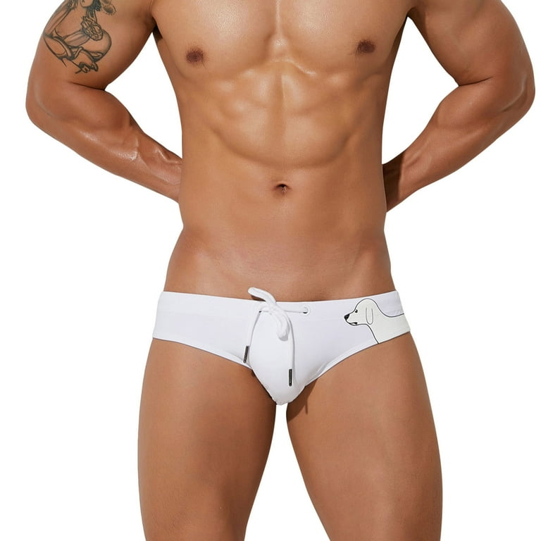 Swim Trunks Men Mens Low Waist Lace Triangular Printing Swimming Hot Summer Shorts Swimming Trunks