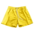 thumbnail image 1 of Swim Trunks Men Quick Dry Solid Color Three Part Beach Pants Straight Tube Loose Sports Yellow Swimwear Bathing Suit Swimming Shorts XL, 1 of 7