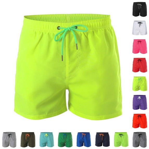 Swim Trunks Men Quick Dry Swim Shorts Summer Shorts Yellow Shorts Size S-5XL