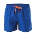 thumbnail image 1 of Swim Trunks Men Solid Quick Dry Liner Swim Shorts Beach Comfortable Bathing Suit Bottom With Drawstring Blue S, 1 of 2