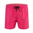 thumbnail image 1 of Swim Trunks Men Solid Stretch Quick Dry Swimsuit Board Shorts Beach Breathable Bathing Suit Bottom With Drawstring Hot Pink L, 1 of 2