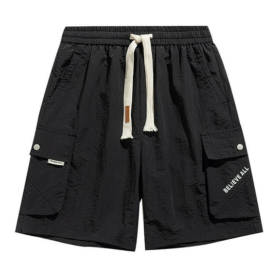 Swim Trunks Men Swim Trunks Men's Casual Daily Outdoor Beach Lightweight And Breathable Work Shorts Ndbuld Gift for Adults Black 4XL