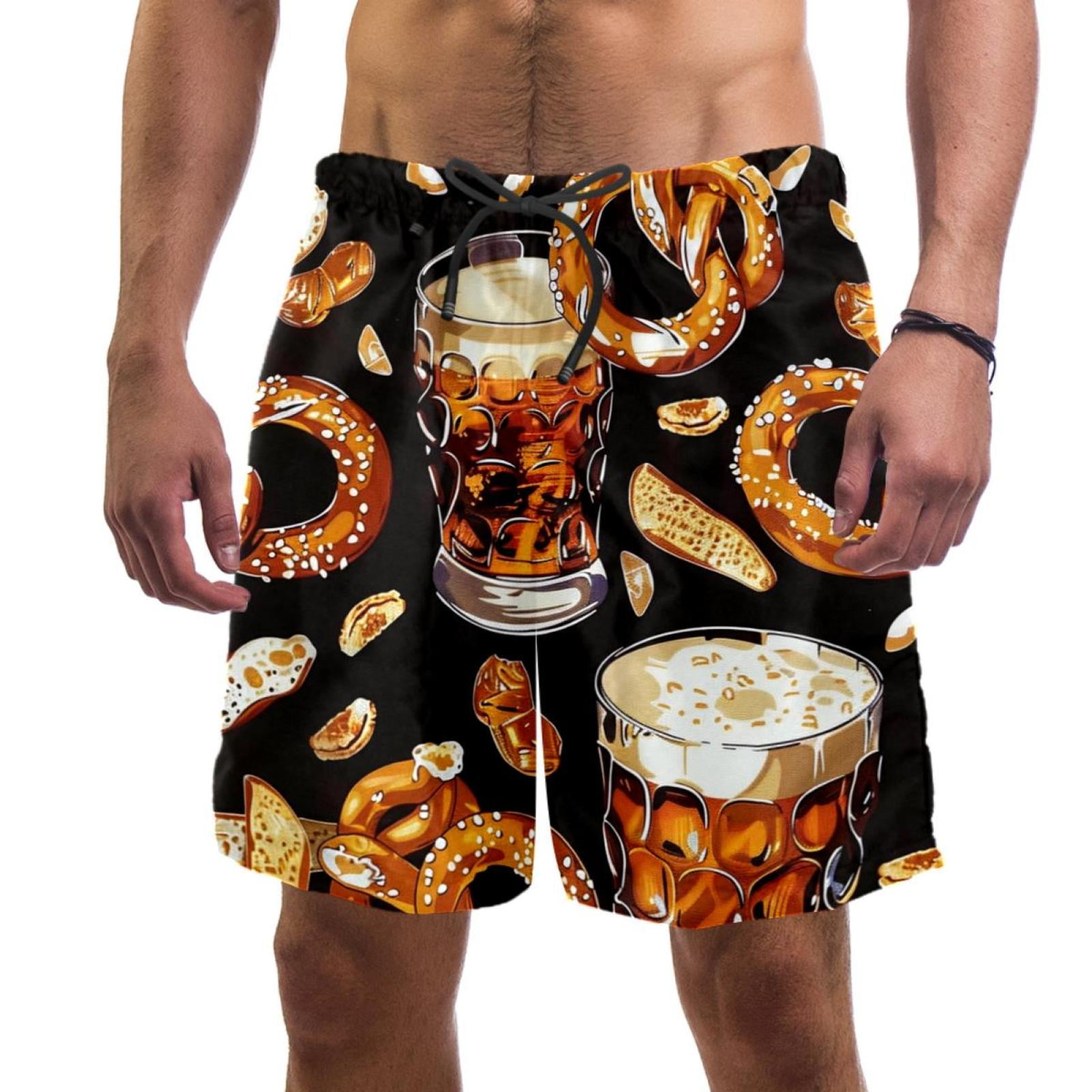 Swim Trunks Men, Swimming Trunks for Men, Beach Shorts, Food Chips