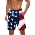 thumbnail image 1 of Swim Trunks for Men Usa 4Th Of July Patriotic Board Shorts American Flag Star Pattern Sweatpants Quick Dry Board Shorts With Zip Pockets Bathing Suits Beach Swimwear, 1 of 5