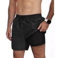 thumbnail image 1 of Iceglad Mens Swim Trunks 7 Inch Quick Dry Swim Shorts with Compression Liner Beach Bathing Suits for Men Lightweight Summer Bathing Suit, 1 of 8