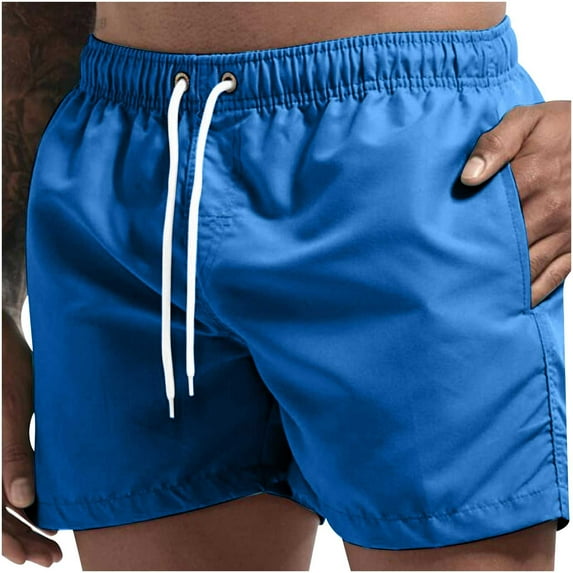 Swim Trunks Mens Fashion 3 Inch Mesh Liner Men's Swimwear Bathing Suit Short Swimming Trunks for Men Beach Shorts