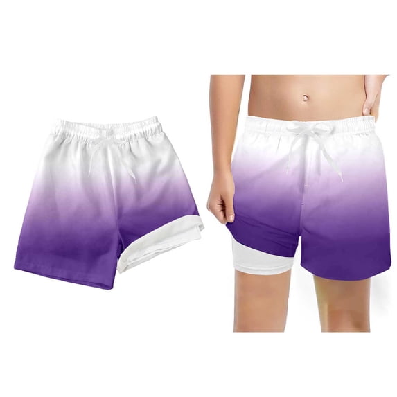Swim Trunks for Boys Compression Liner Casual Swim Shorts Quick Dry Boys Beach Shorts Boys Swimsuit Size 5-6 Years