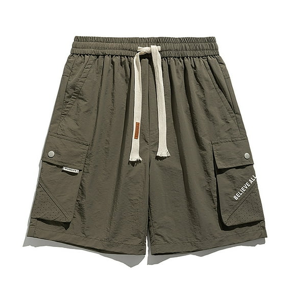 Swim Trunks for Men Mens Trunks Men's Casual Daily Outdoor Beach Lightweight And Breathable Work Shorts Ndbuld Army Green 6XL