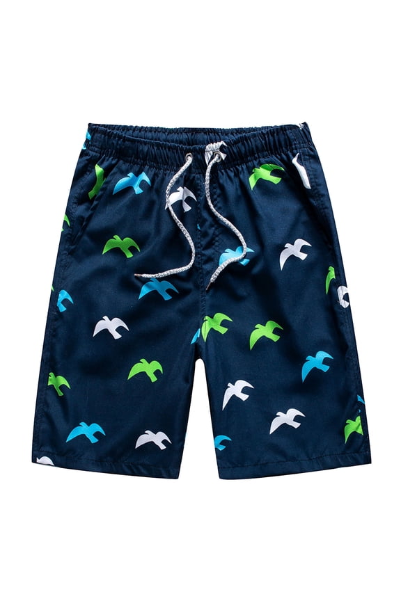 Swim Trunks for Men, Quick-drying Sports Surfing Printing Half Shorts Pants Drawstring Elastic Waist Beach Shorts
