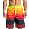 thumbnail image 1 of Swim Trunks for Men Summer Stylish Printed Shorts Casual Quick Dry Relaxed Fit Bathing Suits Breathable Drawstring Short Pants, 1 of 7