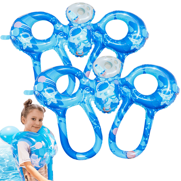 Swim Vest for Kids,Toddler Pool Floaties for Kids,All in One Kids Swimming Vest 2 Pack,Blue Astronaut Toddler Swim Floaties with 3 Independent Airbags and Adjustable Snap