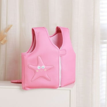 Swim Vest Life Jacket Flotation Buoyancy Swimsuit Trainer Vests Children'S Buoyancy Clothing Beginner Swimming Inflatable Vest Float Light Pink One Size/(2-10 Years)
