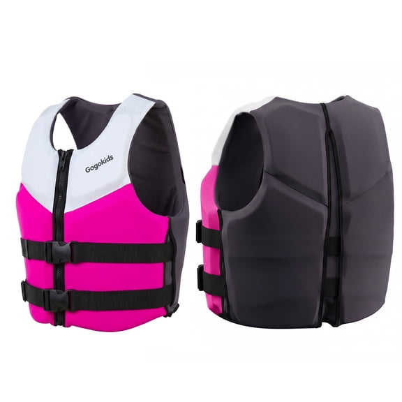 Gogokids Kids Swim Vest Youth Life Jacket,Lightweight Soft 3D Flotation Buoyancy Vest with Adjustable Straps,Fit for Teens Boys Girls 50-125 lbs,for Boating Kayaking Fishing Swimming