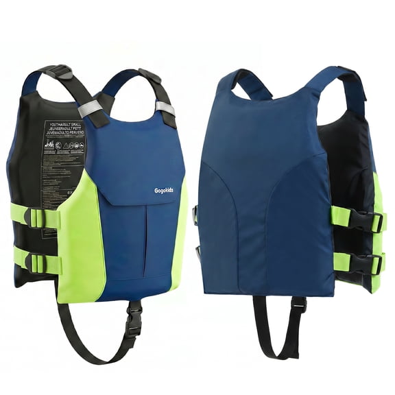 Koorium Kids Swim Vest Life Jacket Youth,Lightweight Flotation Vest with Adjustable Buckles,Front Pocket,Reflective Strips,Floaties for Swimming,Kayaking,Boating,Fit for 50-125 lbs