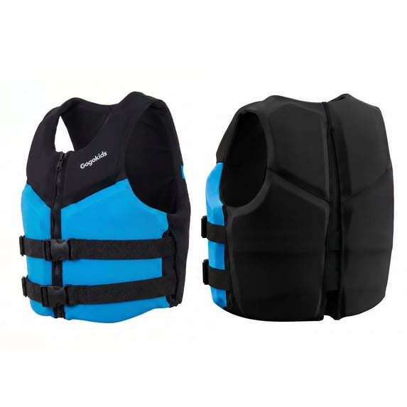 Gogokids Kids Swim Vest Youth Life Jacket,Lightweight Soft 3D Flotation Buoyancy Vest with Adjustable Straps,Fit for Teens Boys Girls 50-125 lbs,for Boating Kayaking Fishing Swimming