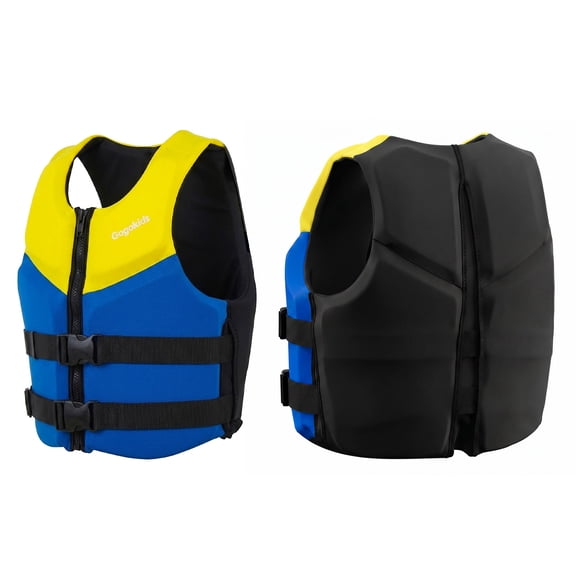 Gogokids Kids Swim Vest Youth Life Jacket,Lightweight Soft 3D Flotation Buoyancy Vest with Adjustable Straps,Fit for Teens Boys Girls 50-125 lbs,for Boating Kayaking Fishing Swimming