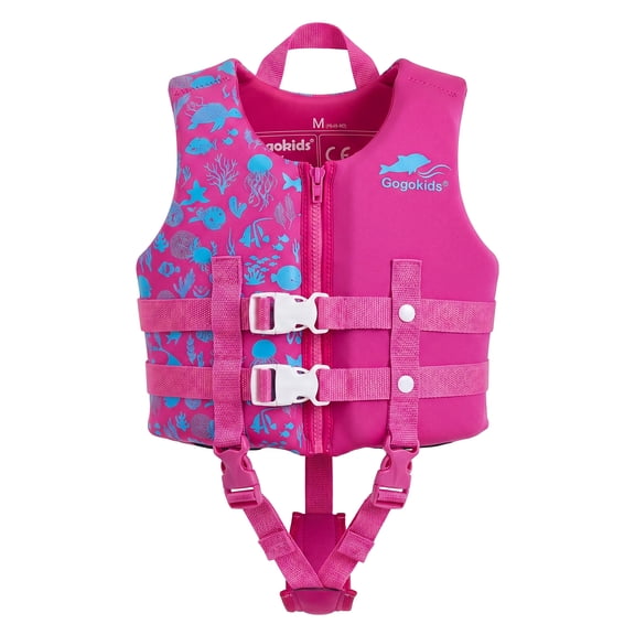 Gogokids Toddler Swim Vest Kids Life Jacket,Toddler Floaties Buoyancy Swimsuit Trainer Vests for Pool Beach,Fits 26-30-50-60 lbs