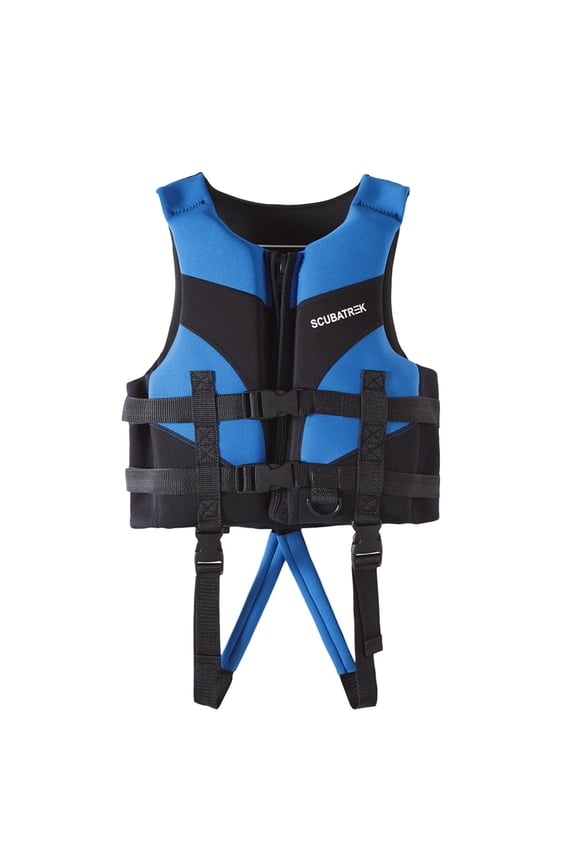 Swim Vest Youth Kids | Lightweight & Quick-Dry | Adjustable Buckles & Zipper | Kayak, Swimming Training, Boating - Watersports | Fit for 50-125 lbs,Blue,XL